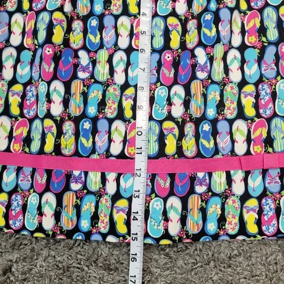 Bamboo Traders Size 6 Skort Skirt Novelty Barbiecore Pink Ribbon Trim Stretchy - Picture 7 of 10